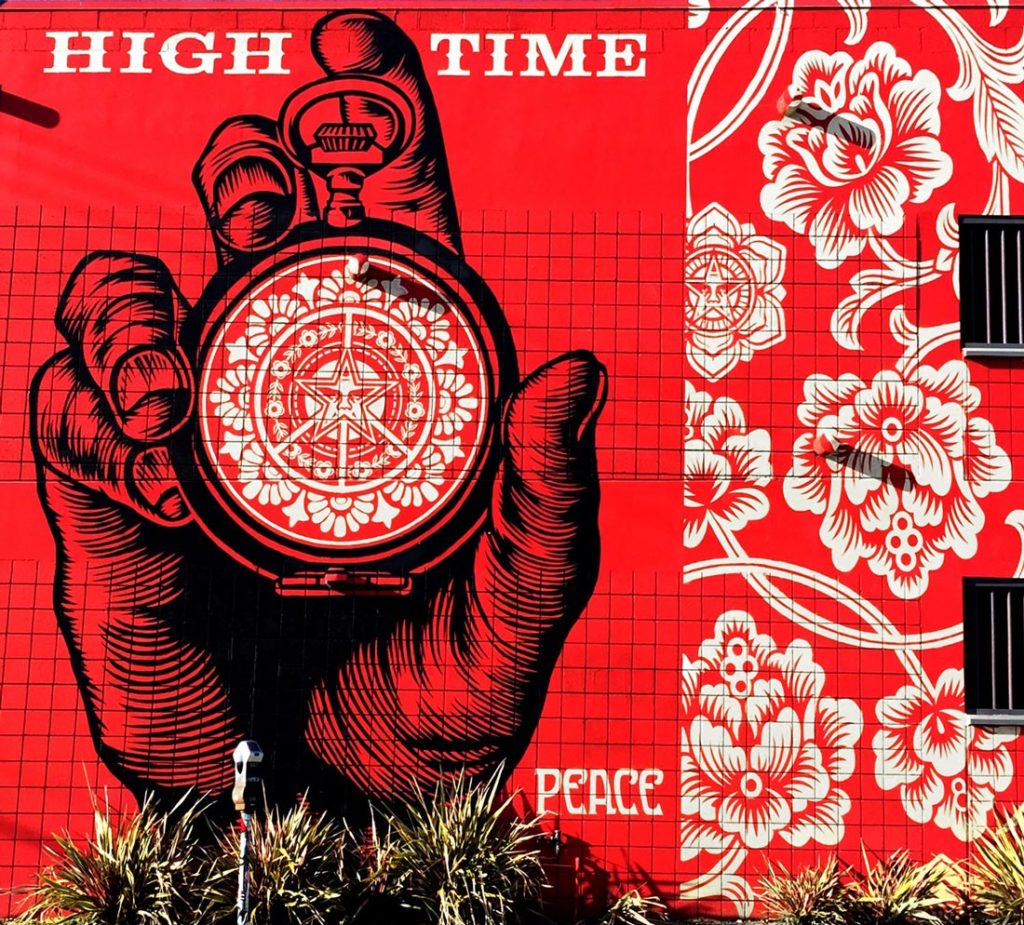 Shepard Fairey completes his latest legal mural in District La Brea, Los Angeles. Over 30 feet tall, “High Time for Peace” is described as “pro peace, pro nature” by the street art legend. Fairey originally began posting illegal works on the building years ago. Eventually the...